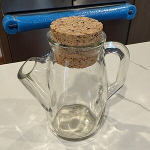 Vintage Wheaton Snub Nose Clear Thick Glass Jar Pitcher